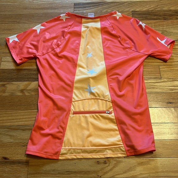 Krimson and Klover Vida shirt jersey. Small. Color is Sunburst Coral. - Picture 3 of 6
